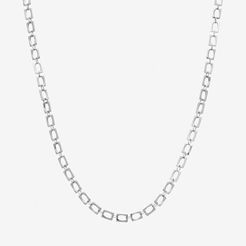 Silver Reflections Pure Silver Over Brass 18 Inch Link Chain Necklace