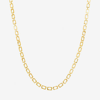 Silver Reflections 14K Gold Over Brass 18 Inch Link Chain Necklace