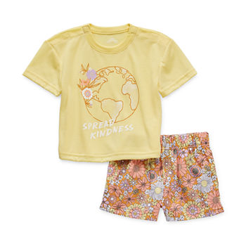 Thereabouts Adaptive Toddler Girls 2-pc. Shorts Pajama Set