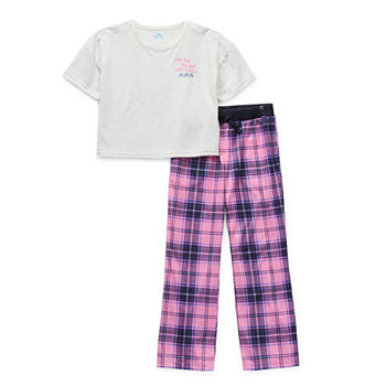 Thereabouts Little & Big Girls Easy-on + Easy-off Adaptive 2-pc. Pant Pajama Set