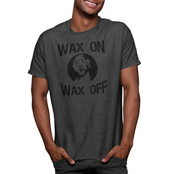 Karate Kid Wax On Wax Off Mens Crew Neck Short Sleeve Classic Fit Graphic T-Shirt