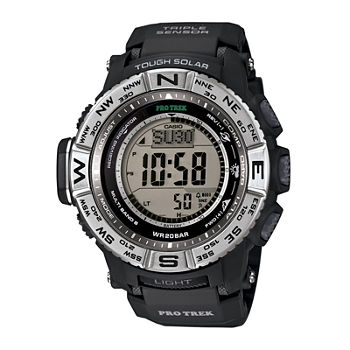 Casio Pro Trek Mens Multi-Function Digital Black Strap Watch Prw3500-1cr