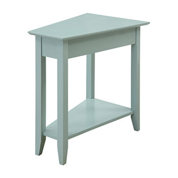 American Heritage Wedge End Table with Shelf