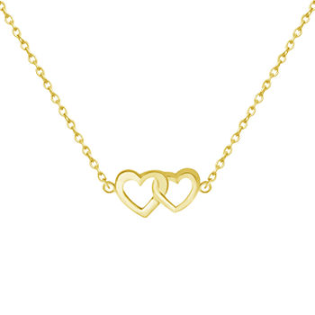 Itsy Bitsy 14K Gold Over Silver 16 Inch Cable Heart Pendant Necklace