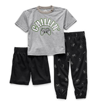 Thereabouts Adaptive Toddler Boys 3-pc. Shorts Pajama Set