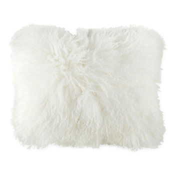 Loom + Forge Mongan Fur Lumbar Pillow