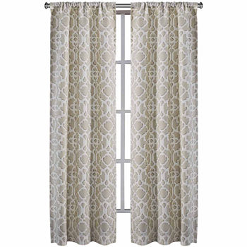 Light-Filtering Rod Pocket Set of 2 Curtain Panel