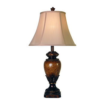 Stylecraft 15 W Brown Polyresin Table Lamp