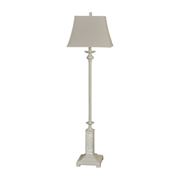Stylecraft 18 W Gloss White Polyresin Floor Lamp