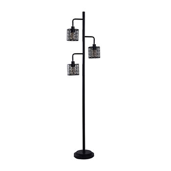 Stylecraft 10 W Black Steel Floor Lamp