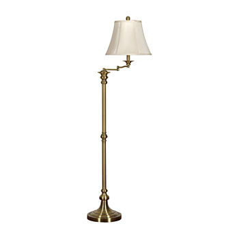 Stylecraft 14 W Antique Brass Steel Floor Lamp
