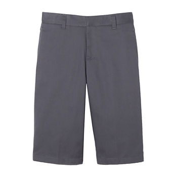 French Toast Flat Front Short Little & Big Boys Mid Rise Stretch Adjustable Waist Chino Short