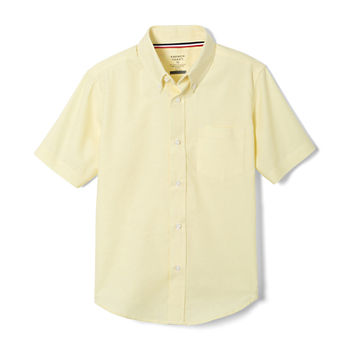French Toast Boys Point Collar Short Sleeve Wrinkle Resistant Dress Shirt