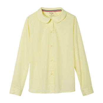 French Toast Girls Long Sleeve Button-Down Shirt