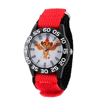 Disney Collection Lion Guard Boys Red Plastic Nylon Strap Watch