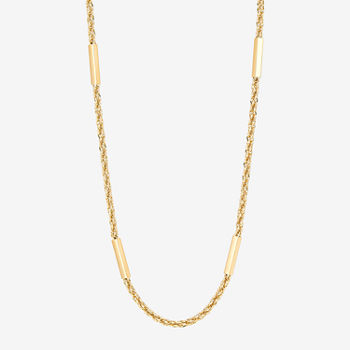 Made in Italy Womens 18 Inch 10K Gold Link Necklace