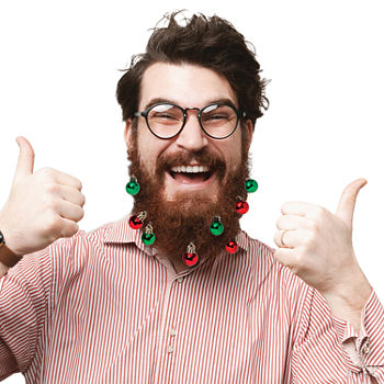 Festive Fuzz™ Beard Holiday Decorations