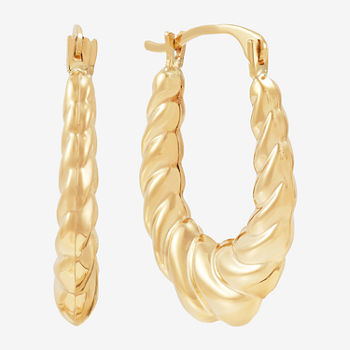 10K Gold 19.4mm Round Hoop Earrings