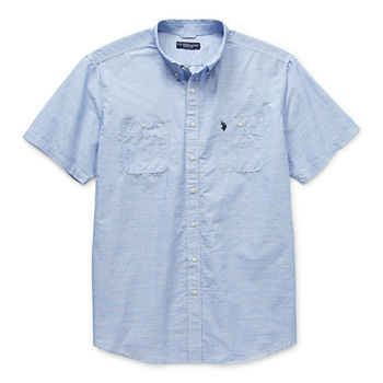 Us Polo Assn. Big and Tall Mens Classic Fit Short Sleeve Button-Down Shirt