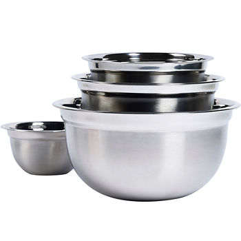 Basic Essentials® 4-pc. Stainless Steel Mixing Bowl Set