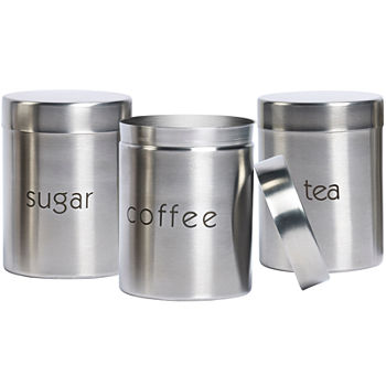 Basic Essentials® 3-pc. Stainless Steel Canister Set