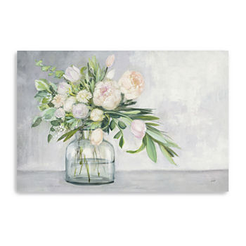 Blushing Spring Bouquet Giclee Canvas Art
