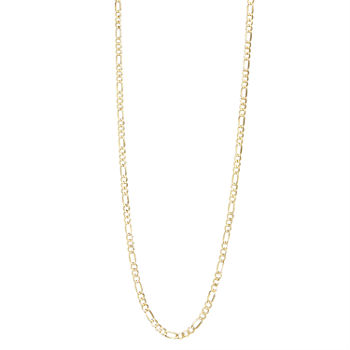14K Gold 18 Inch Hollow Figaro Chain Necklace