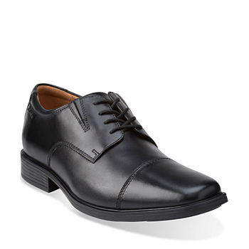 Clarks® Tilden Mens Leather Cap-Toe Dress Shoes