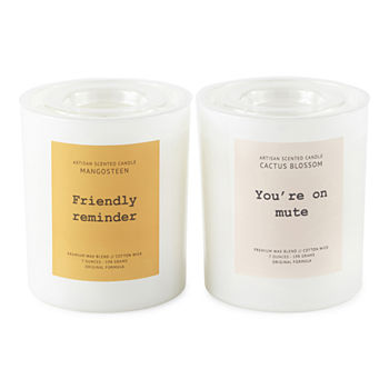 7oz Friendly Reminder & You're On Mute Jar Candle Set