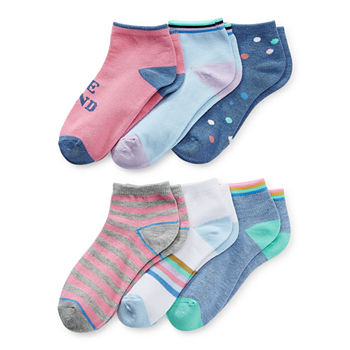 Thereabouts Little & Big Girls 6 Pair Quarter Socks