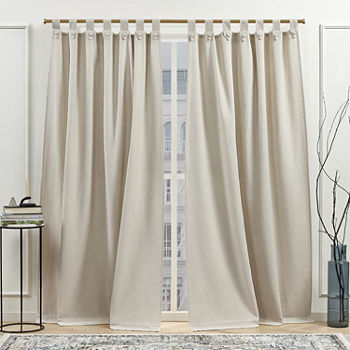 Nicole Miller Peterson Light-Filtering Tab Top Set of 2 Curtain Panel