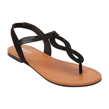 Mixit Womens Geary T-Strap Flat Sandals