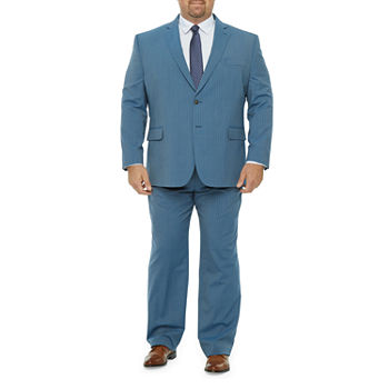 Stafford Signature Coolmax Indigo Stripe Class Fit Big and Tall Suit Separates