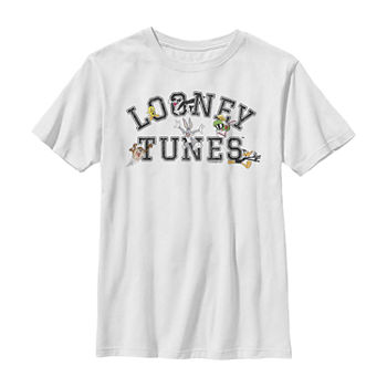 Little & Big Boys Crew Neck Looney Tunes Short Sleeve Graphic T-Shirt