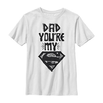 Little & Big Boys Crew Neck DC Comics Justice League Superman Short Sleeve Graphic T-Shirt