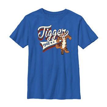Disney Tigger Little & Big Boys Crew Neck Winnie The Pooh Short Sleeve Graphic T-Shirt