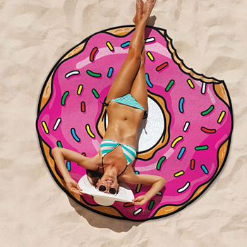 Giant Pink Frosted Donut Pool Float