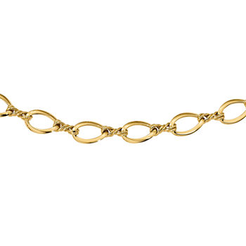 Womens 18 Inch 14K Gold Link Necklace