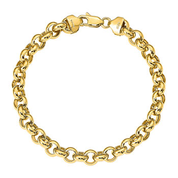 14K Gold 7.5 Inch Hollow Link Bracelet