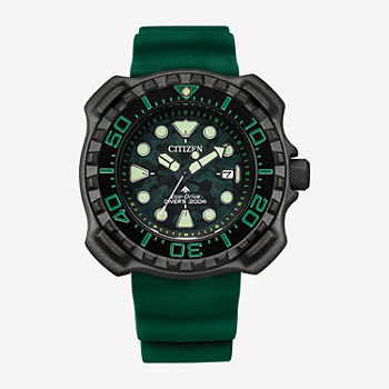 Citizen Promaster Dive Mens Green Strap Watch Bn0228-06w