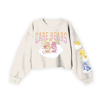 Little & Big Girls Crew Neck Long Sleeve Care Bears Fleece Sweatshirt