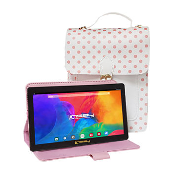 7 in. 2GB RAM 32GB Android 10 Tablet Bundle with Sweet Pink Protective PU leather Case and Fashion Handbag