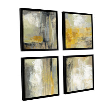 Brushstone Sun and Rain 4-pc. Square Floater Framed Canvas Wall Art