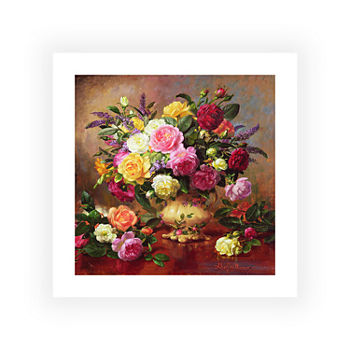Brushstone Roses From a Victorian Garden Canvas Wall Art