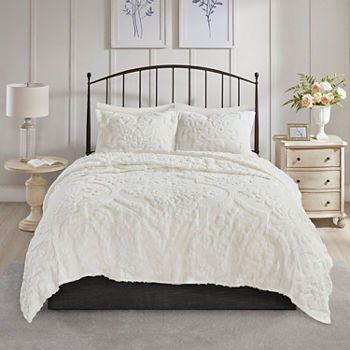 Madison Park Aeriela 3-pc. Damask and Scroll Cotton Coverlet Set