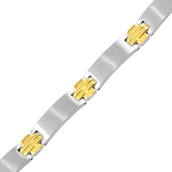 Stainless Steel 8 1/2 Inch Solid Link Link Bracelet
