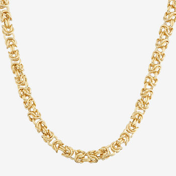 14K Gold 16 Inch Solid Byzantine Chain Necklace
