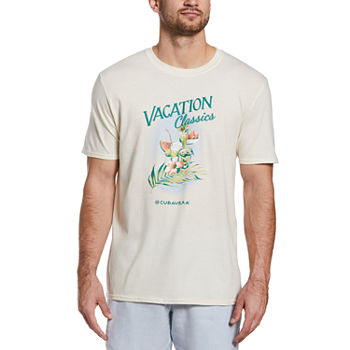 Cubavera Cotton Vacation Classics Mens Crew Neck Short Sleeve T-Shirt
