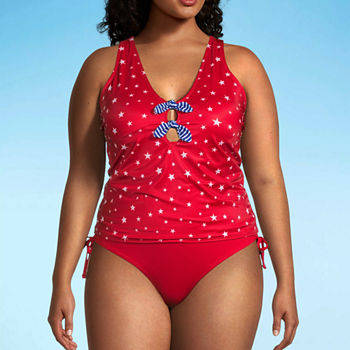 Outdoor Oasis Lined Star Tankini Swimsuit Top Plus