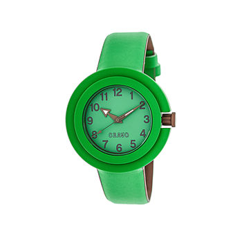 Crayo Womens Equinox Green Strap Watch Cracr2803